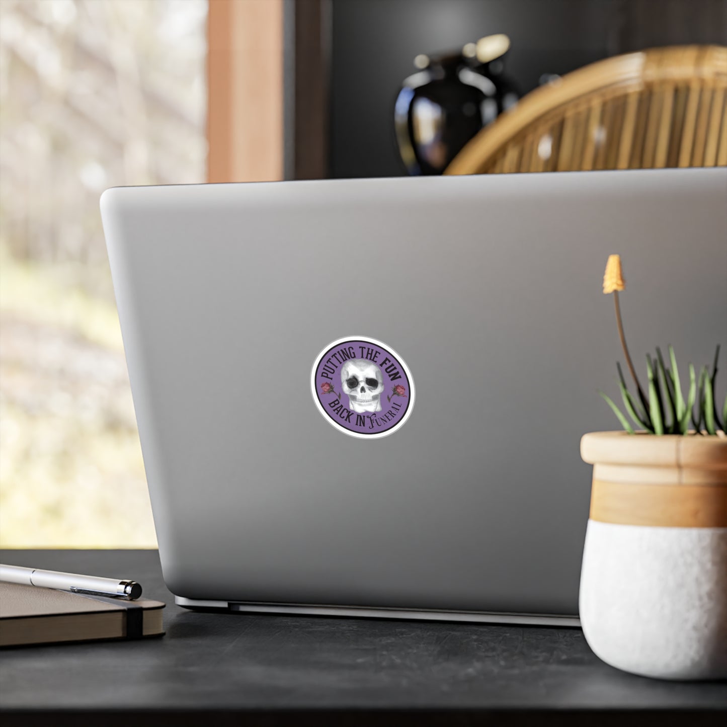 Putting the FUN back in FUNERAL vinyl decal sticker