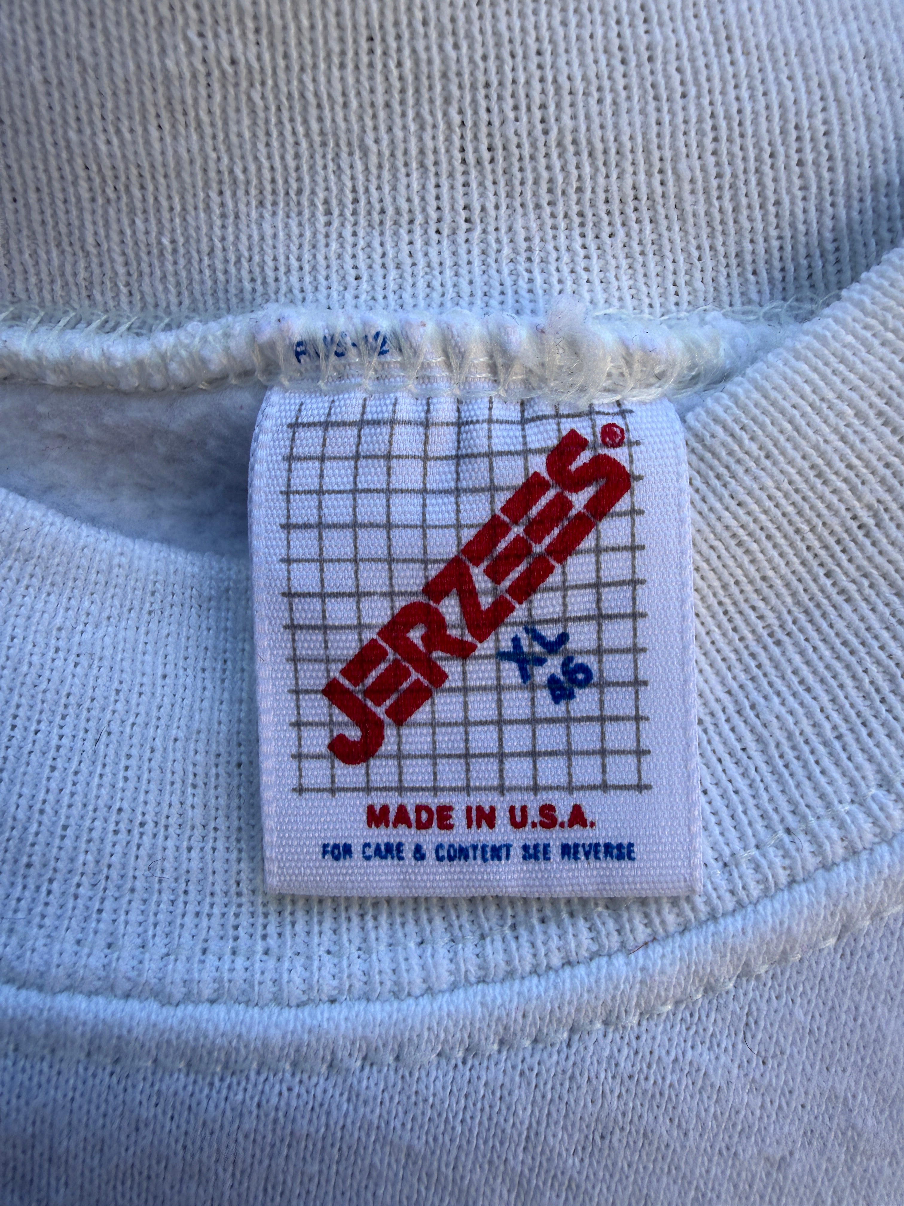 Vintage 1991/92 White Crew Neck sweatshirt with rose and butterfly appliques