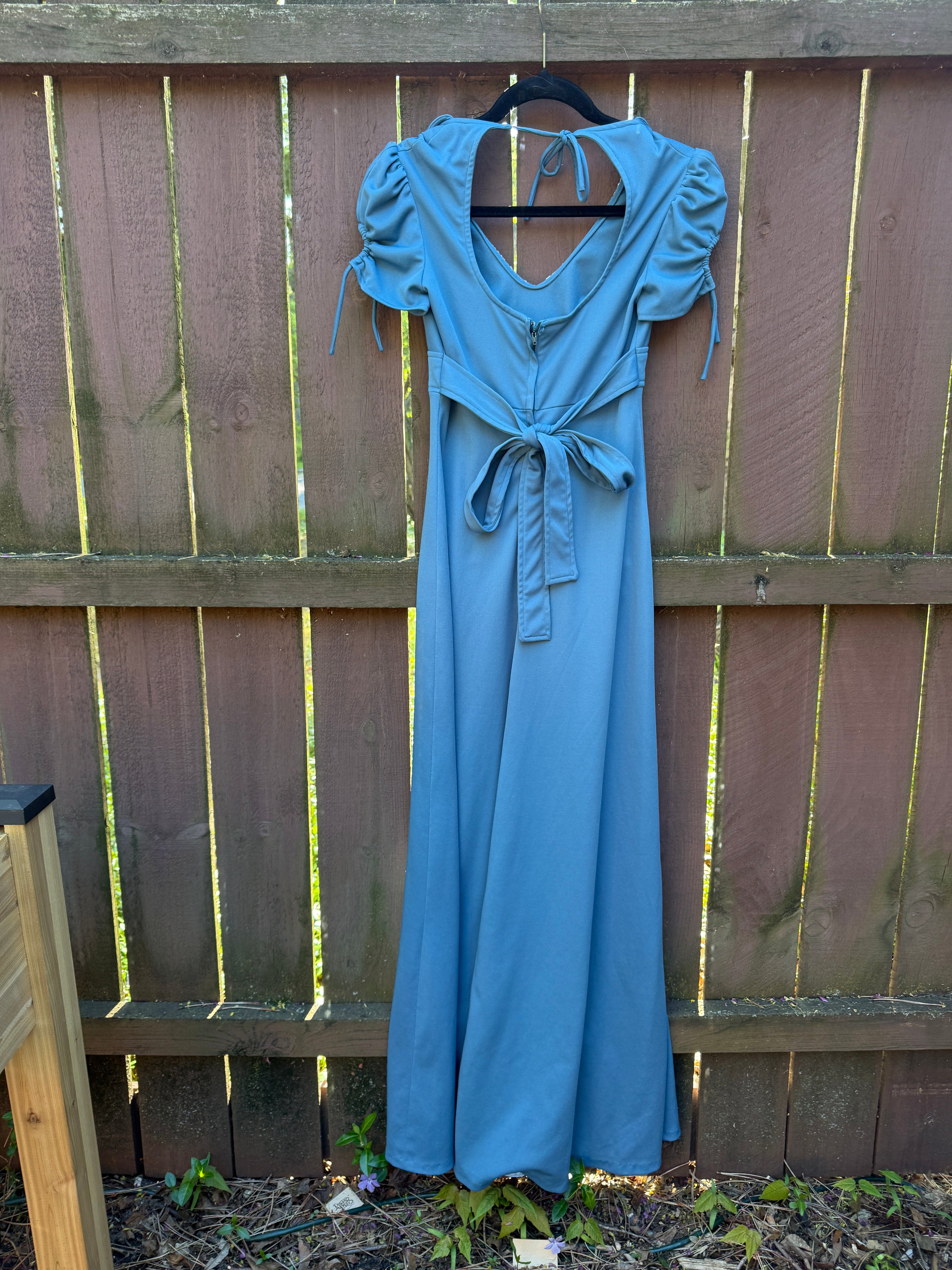 Romantic 70s-early 80s vintage "Wuthering Heights" maxi dress