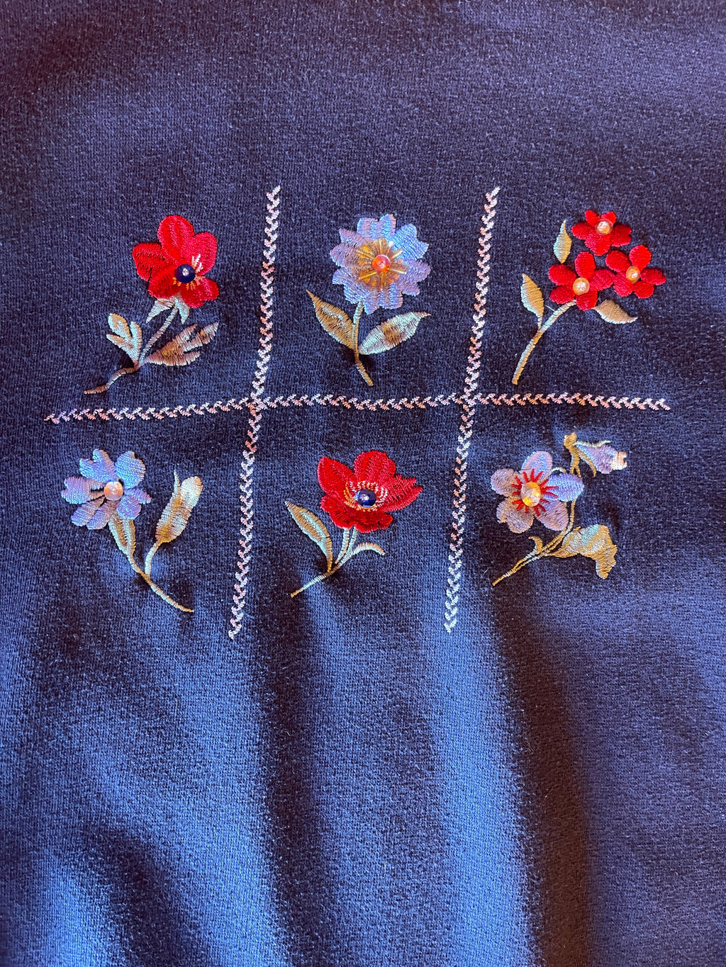 Vintage Navy Floral Crewneck