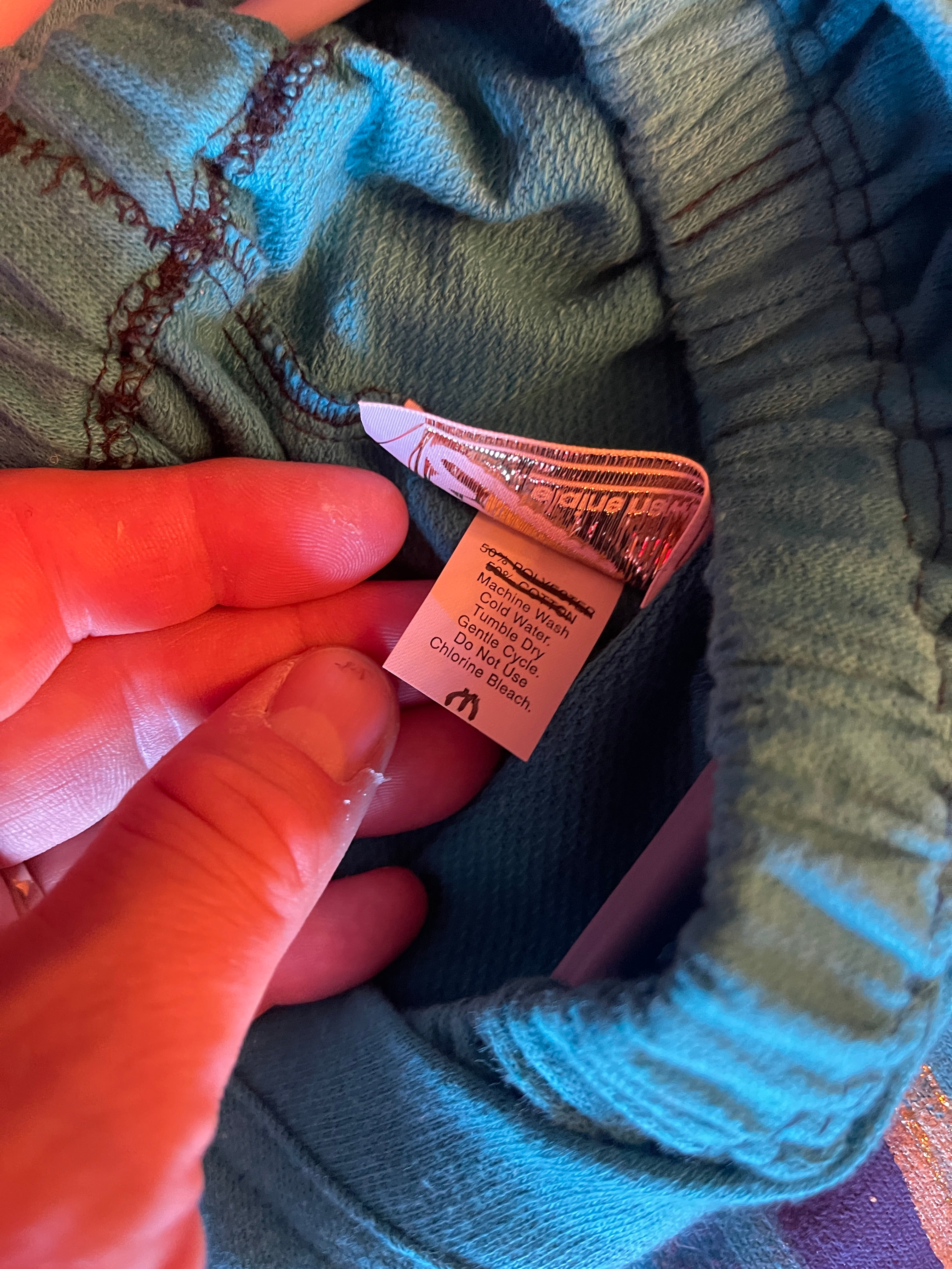 Vintage 80's/90's Never Worn Teal Set with Gold/Purple Art Design Sweatshirt with Matching