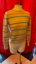 Camel Rainbow Stripe Crewneck 60's Vintage