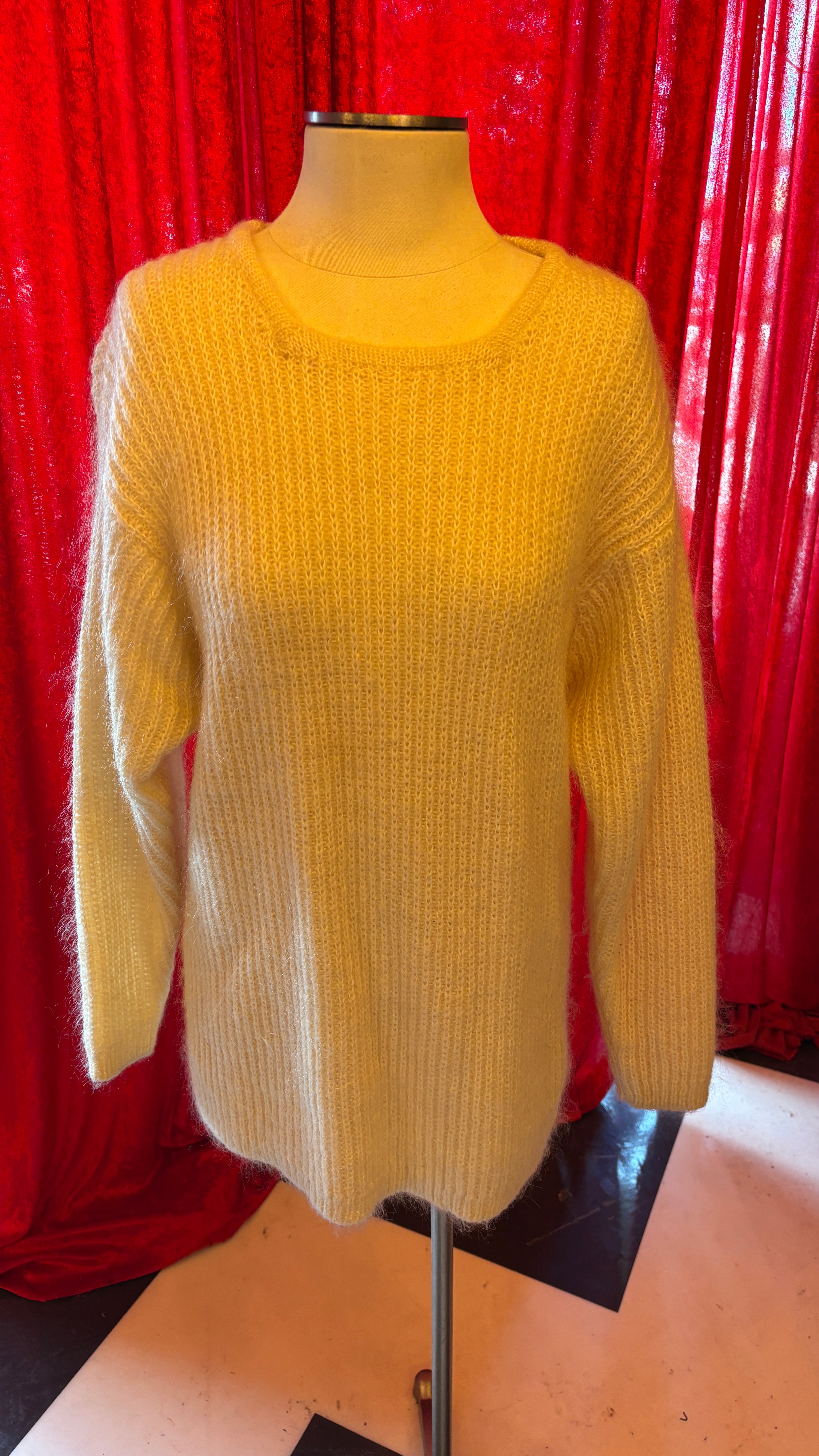 Cream Mohair Tunic Crewneck