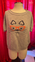 Grey Cat Crewneck Tee