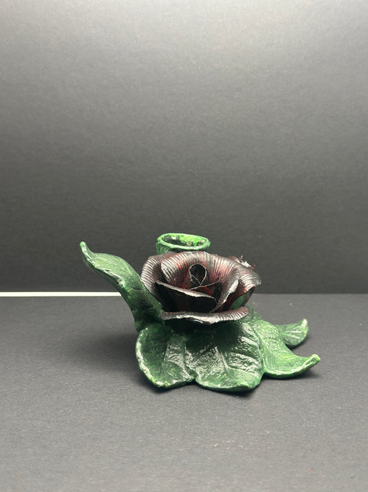 Black Rose Candle Holder